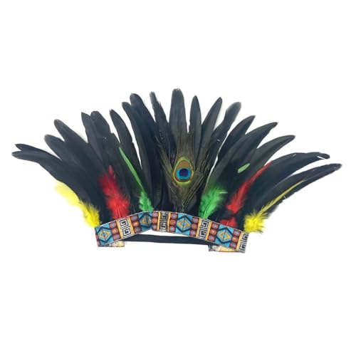 YiNLuax Haarreif mit Stammesfedern für Halloween, Kostüm, Zubehör, indisches Haarband, Festival, Feier, Bühnenauftritte, Kopfbedeckung YiNLuax Haarreif mit Stammesfedern für Halloween, Kostüm, Zubehör, indisches Haarband, Festival, Feier, Bühnenauftritte, Kopfbedeckung von YiNLuax