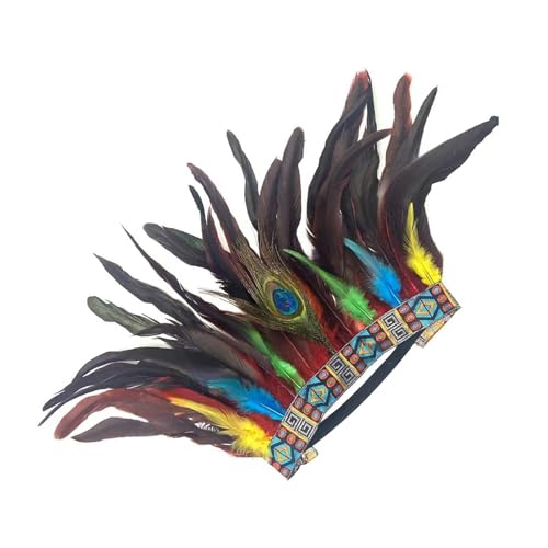 YiNLuax Haarreif mit Stammesfedern für Halloween, Kostüm, Zubehör, indisches Haarband, Festival, Feier, Bühnenauftritte, Kopfbedeckung YiNLuax Haarreif mit Stammesfedern für Halloween, Kostüm, Zubehör, indisches Haarband, Festival, Feier, Bühnenauftritte, Kopfbedeckung von YiNLuax