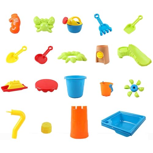 YiNLuax Lebendiges Strandspielzeugsandspiel Für Kinder Farbenfrohe Und Tragbare Und Hinterhof Gadgets Spaßspiel Kinderspielzeugset Mit Schaufeleimer von YiNLuax