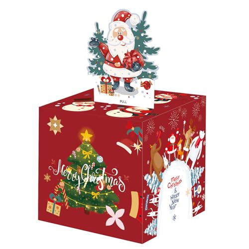YiNLuax Mehrzweck Weihnachtsgeld Überraschungsschachtel Mit Auszugskarten Tragbares Accessoire Für Urlaubserlebnis Ornament von YiNLuax