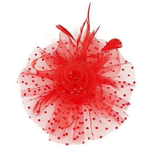 YiNLuax Modischer Netzhut mit gefiedertem Stirnband, Haarschmuck, Abend-Cosplay-Haarteile für Hochzeiten und besondere Anlässe YiNLuax Modischer Netzhut mit gefiedertem Stirnband, Haarschmuck, Abend-Cosplay-Haarteile für Hochzeiten und besondere Anlässe von YiNLuax