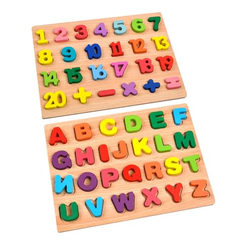 YiNLuax Pädagogische Holzblöcke Spielzeugset 26 Buchstaben Für Kinder Farbenfrohe Blöcke Spaß Für Kinder Vorschulalter Lernen von YiNLuax