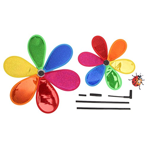 YiNLuax Pailletten Insekten Windmühle Whirligig Spinner Home Yard Garden Decor Kinderspielzeug von YiNLuax