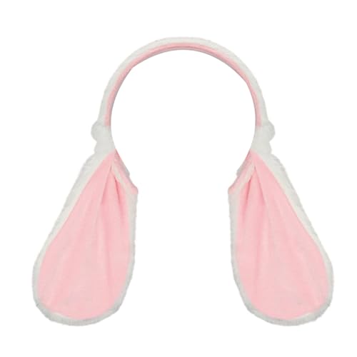 YiNLuax Plüsch Kaninchen Ohren Haarband Mit Biegsamem Draht Für Anime Roleplay Täglich Weiches Haarband/Kostüm Schwanz Für Frauen Mädchen Bequeme Tägliche Verschleißtierhaarband von YiNLuax