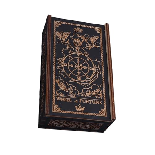 YiNLuax Push Pull Tarot Card Box Astrologie Schmuckstücke Box Holz Tarot Karten Aufbewahrungsfall Für Vermögen Erzählen Hexendekoration von YiNLuax