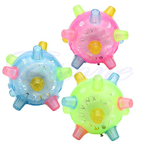 YiNLuax Springende LED Tanzkugel Blinkende Leuchtende Musik Bounce Springender Spielzeugball YiNLuax Springende LED Tanzkugel Blinkende Leuchtende Musik Bounce Springender Spielzeugball von YiNLuax