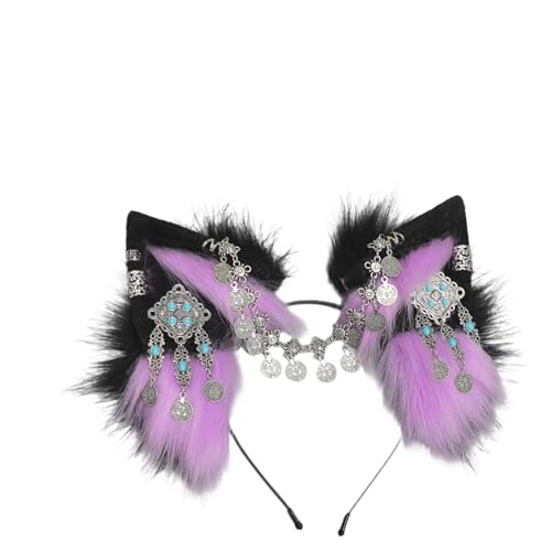YiNLuax Zeitgenössischer Rollenspiel Wolf Ohrhaarband Fashion Kostüm Accessoire Für Partys Und Anziehen Pelziger Wolfohr Kopfstücke Für Halloween YiNLuax Zeitgenössischer Rollenspiel Wolf Ohrhaarband Fashion Kostüm Accessoire Für Partys Und Anziehen Pelziger Wolfohr Kopfstücke Für Halloween von YiNLuax