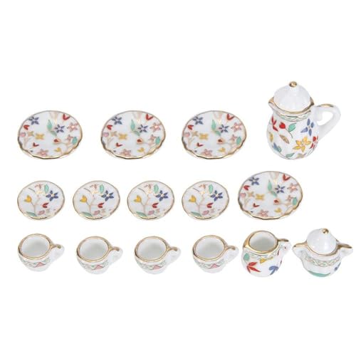 YiQinzcxg 15 Stück Minis Porzellan Teetasse Set Puppenhäuser Küche Dekore Simulation Miniatur Möbel Set Modell Für Jungen Mädchen YiQinzcxg 15 Stück Minis Porzellan Teetasse Set Puppenhäuser Küche Dekore Simulation Miniatur Möbel Set Modell Für Jungen Mädchen von YiQinzcxg