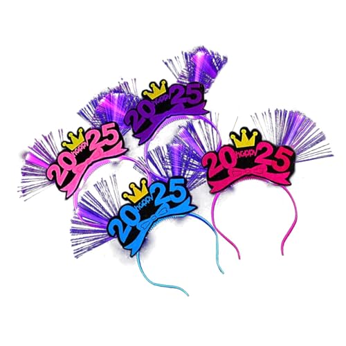 YiQinzcxg 2025 Neujahrs Glitzerte LED Haarehaare Bright LED 2025 Neujahr Stirnbänder 4pc Mix Color Hair Hoops Für Evening Hoop YiQinzcxg 2025 Neujahrs Glitzerte LED Haarehaare Bright LED 2025 Neujahr Stirnbänder 4pc Mix Color Hair Hoops Für Evening Hoop von YiQinzcxg