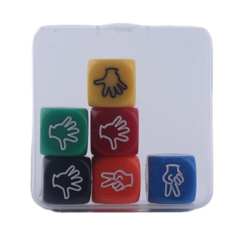 YiQinzcxg 6PCS/Set Party Brettspiel Requisiten Finger Rateing Game Dices Dices 20mm Party Sieve Party Props Party Game Dices von YiQinzcxg
