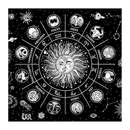 YiQinzcxg Divinationen Tischdecke Mysteriöses Symbol Astrologie Tarotkarte Tischdecke Altars Stoff Göttlichkeit Brettspiel Accessoire von YiQinzcxg