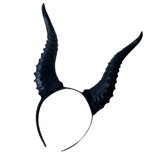 YiQinzcxg Gruseliges Teufelshörner Haar Accessoire Stirnband Weiche Haarteile Themenparty Zubehör Für Halloween Feierlichkeiten von YiQinzcxg