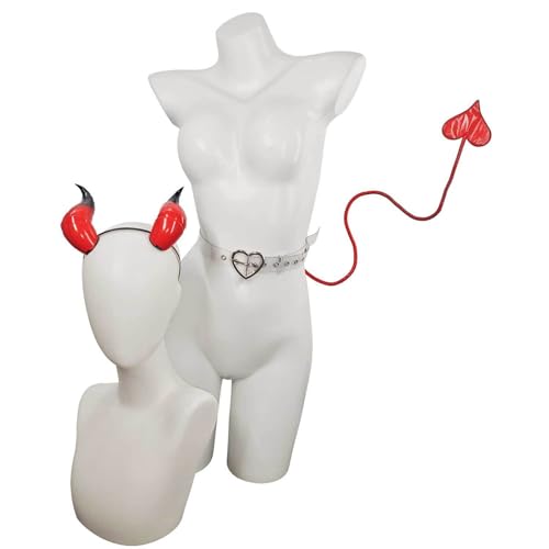 YiQinzcxg Halloween Devil Kostüm Set Devil Horn Stirnband Teufel Schwanz Dämonen Cosplay Accessoires Für Carnivals Thematische Party Requisiten YiQinzcxg Halloween Devil Kostüm Set Devil Horn Stirnband Teufel Schwanz Dämonen Cosplay Accessoires Für Carnivals Thematische Party Requisiten von YiQinzcxg