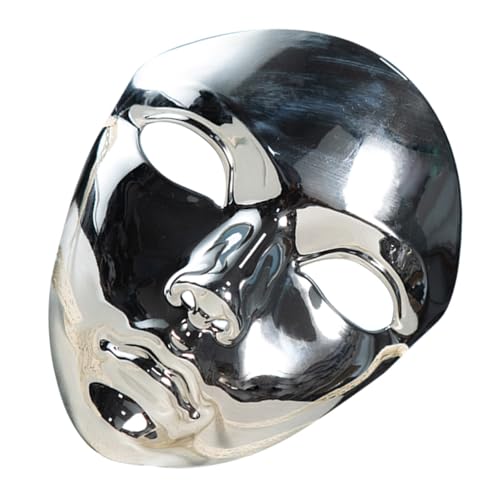 YiQinzcxg Halloween Metallic Color Masquerade Maske Vollgesichtsmaske Für Frauen Männer Cosplay Enthusiasten Maskerade Cosplay Party von YiQinzcxg
