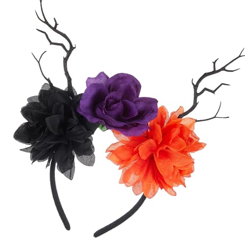 YiQinzcxg Halloween Stirnband Dunkle Serie Blumen Haarband Punk Schädel Headhoop Party Haardekorationen Urlaub Party Kopfbedeckung YiQinzcxg Halloween Stirnband Dunkle Serie Blumen Haarband Punk Schädel Headhoop Party Haardekorationen Urlaub Party Kopfbedeckung von YiQinzcxg