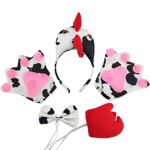 YiQinzcxg Huhn Kostüm Set Stirnbänder Hühner Kopfbedeckung Haarband Tolles Hühner Kostüm Cosplay Set Für Partys YiQinzcxg Huhn Kostüm Set Stirnbänder Hühner Kopfbedeckung Haarband Tolles Hühner Kostüm Cosplay Set Für Partys von YiQinzcxg