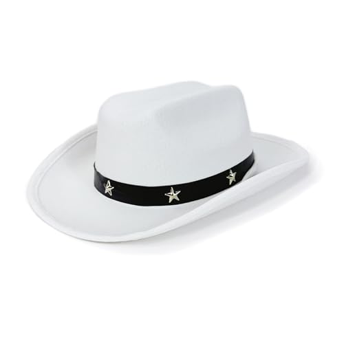 YiQinzcxg Kinder Western Pork Pie Mit Sternebenen Ein Verstellbares Riemen Für 3-12 Outdoor Und Partykleidung Von 3 Bis 12 Jahren von YiQinzcxg