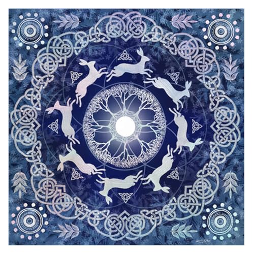 YiQinzcxg Monde Phase Plant Table Tuch 12 Sternbilder Divilation Tarotkarte Tischdecke Für Game Night von YiQinzcxg