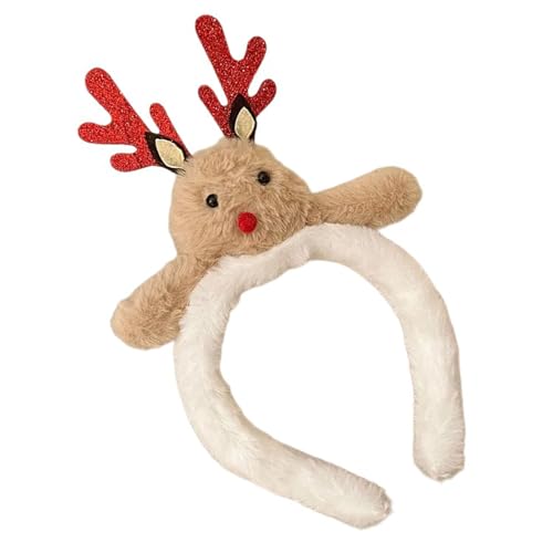 YiQinzcxg Pelziges Geweih Weihnachten Kopfbedeckung Stirnband Foto Requisiten Party Cosplay Kostüme Tanzparty Stirnband Weihnachten von YiQinzcxg