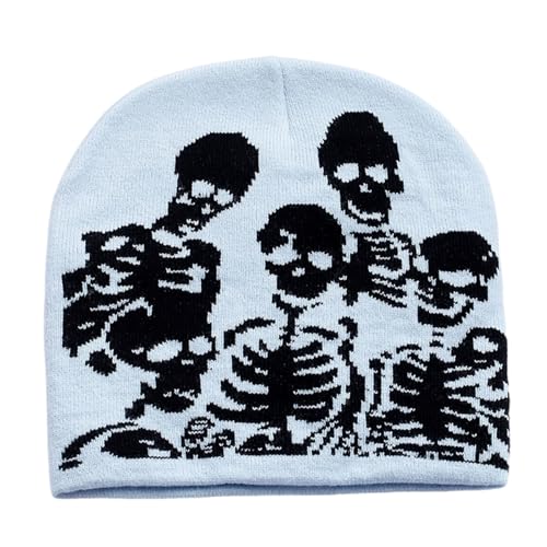 YiQinzcxg Street Dancing Für Erwachsene Cooles 2000er Jahre Skelett Muster Totenkopf Kappen Für Teenager Mädchen Hiphop Winter Und Kopfwärmer YiQinzcxg Street Dancing Für Erwachsene Cooles 2000er Jahre Skelett Muster Totenkopf Kappen Für Teenager Mädchen Hiphop Winter Und Kopfwärmer von YiQinzcxg