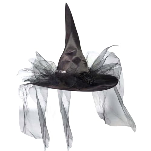 YiQinzcxg Tulle Witch Für Halloween Glühen Spitzer Zaubererhut Cosplay Kostümzubehör Kopfbedeckung Maskerade Requisiten Hexkostüm YiQinzcxg Tulle Witch Für Halloween Glühen Spitzer Zaubererhut Cosplay Kostümzubehör Kopfbedeckung Maskerade Requisiten Hexkostüm von YiQinzcxg