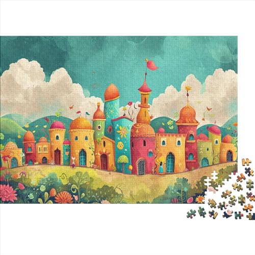 Colorful Buildings 300-teiliges Puzzle Für Erwachsene Colorful Town Holzpuzzle 300pcs (40x28cm) von YiWanLiu