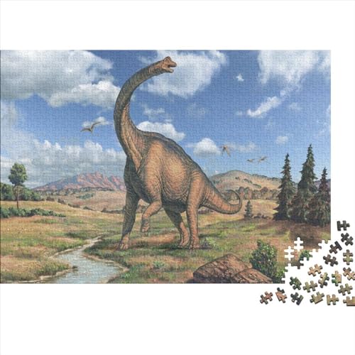 Dinosaurs 300 Teile Puzzle Für Kinder Und Erwachsene Ab 14 Jahren Dinosaur Holzpuzzle Herausfordernd Lernspiel 300pcs (40x28cm) von YiWanLiu