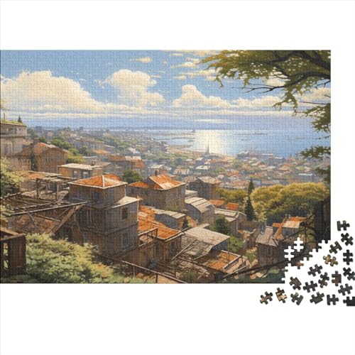 High View City 300 Teile Puzzle Für Kinder Und Erwachsene Ab 14 Jahren Colorful City Holzpuzzle Herausfordernd Lernspiel 300pcs (40x28cm) von YiWanLiu
