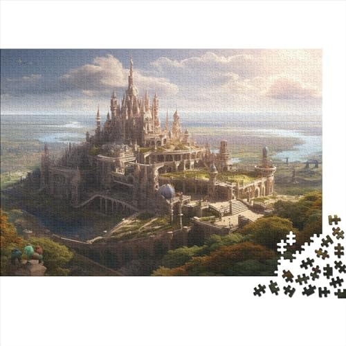 Medieval Castle 1000 Teile Puzzle Für Kinder Und Erwachsene Ab 14 Jahren Majestic Castle Holzpuzzle Herausfordernd Lernspielzeug 1000pcs (75x50cm) von YiWanLiu
