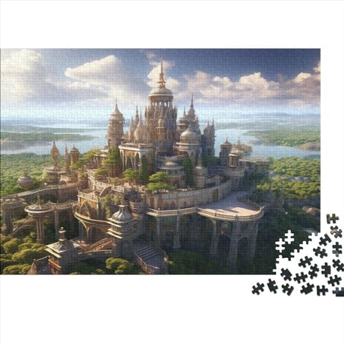 Medieval Castle 500 Teile Puzzle Für Erwachsene Geeignet Majestic Castle Holzpuzzle Familienspaß Lernspielzeug 500pcs (52x38cm) von YiWanLiu