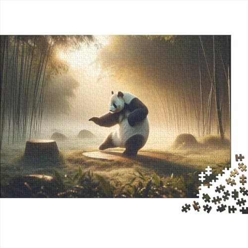 Panda 500 Teile Puzzle Für Erwachsene Cute Animals Holzpuzzle 500pcs (52x38cm) von YiWanLiu