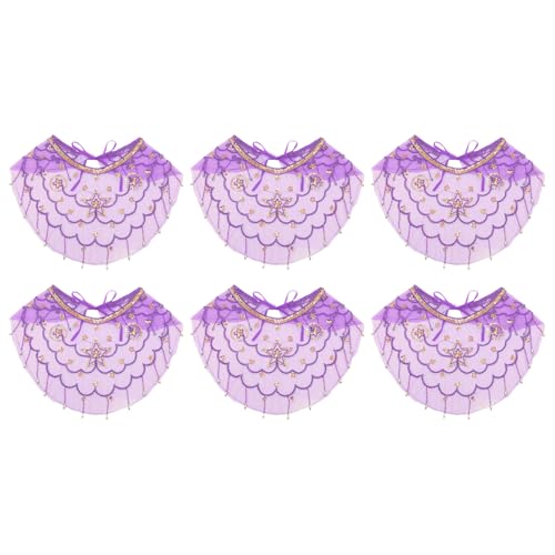 YiZYiF Bauchtanz Gesichtsschleier Pailletten Quasten Tribal Mesh Maske Orient Indischen Schleier Tanzkleidung Belly Dance Kostüm Purple 6Pcs One Size YiZYiF Bauchtanz Gesichtsschleier Pailletten Quasten Tribal Mesh Maske Orient Indischen Schleier Tanzkleidung Belly Dance Kostüm Purple 6Pcs One Size von YiZYiF