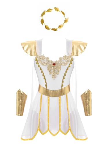 YiZYiF Damen Griechische Göttin Kostüm Bodysuit Lorbeerkranz Haarband Armband Olympia Römische Göttin Cosplay Outfit Halloweeen Fasching Kostüm Weiß M YiZYiF Damen Griechische Göttin Kostüm Bodysuit Lorbeerkranz Haarband Armband Olympia Römische Göttin Cosplay Outfit Halloweeen Fasching Kostüm Weiß M von YiZYiF