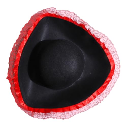 YiZYiF Erwachsene Piraten Dreispitz Hut Spitze Rüschen Kolonial Piratenhut Halloween Hochzeitskostüm Hüte Rot Einheitsgröße YiZYiF Erwachsene Piraten Dreispitz Hut Spitze Rüschen Kolonial Piratenhut Halloween Hochzeitskostüm Hüte Rot Einheitsgröße von YiZYiF