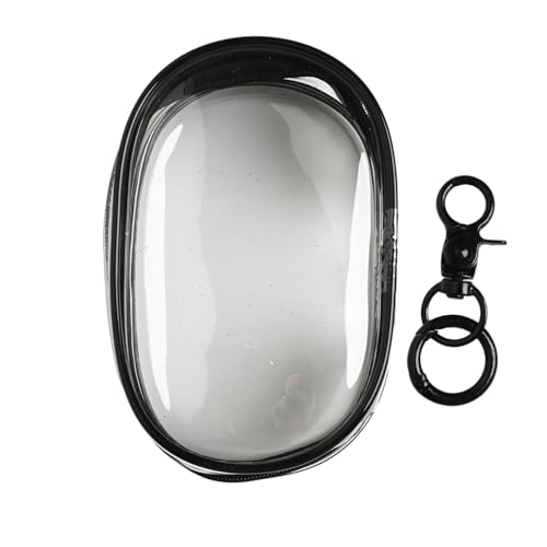 YiZYiF Klare Figurendisplaytasche Blind Box Aufbewahrungstasche Doppeltes Reißverschlussetui für Blind Boxen Mini Figur Black 13 * 10cm One Size von YiZYiF