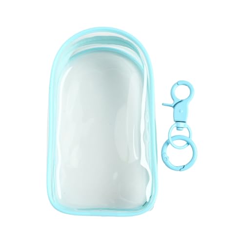 YiZYiF Klare Figurendisplaytasche Blind Box Aufbewahrungstasche Doppeltes Reißverschlussetui für Blind Boxen Mini Figur Sky Blue 17.2 * 11.5cm One Size von YiZYiF