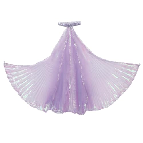 YiZYiF Mädchen Cosplay Kostüm Kostümparty Junge Mädchen Umhang Mystische Flügel Korallenflügel Lila 55cm von YiZYiF