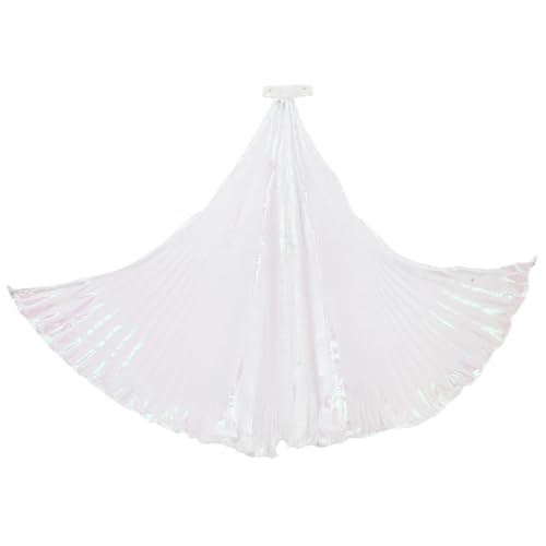 YiZYiF Mädchen Cosplay Kostüm Kostümparty Junge Mädchen Umhang Mystische Flügel Korallenflügel Weiß 75cm von YiZYiF
