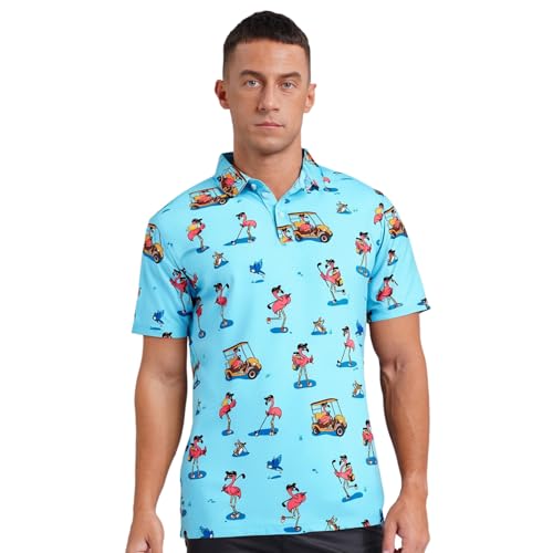 YiZYiF Minimalistisches Herren-golfhemd Mit Knopfverschluss, Karomuster, Umschlagkragen, 3d-digitaldruck, Kurzarm, Locker Und Leger Typ E 2XL von YiZYiF