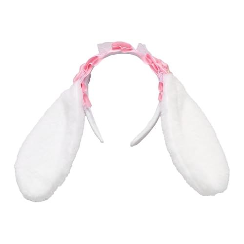 YiZYiF Ostern Plüsch Hasenohren Stirnband Lolita Spitze Kaninchenohren Haarband Bunny Kopfschmuck Cosplay Fasching Mottoparty Rosa One Size YiZYiF Ostern Plüsch Hasenohren Stirnband Lolita Spitze Kaninchenohren Haarband Bunny Kopfschmuck Cosplay Fasching Mottoparty Rosa One Size von YiZYiF