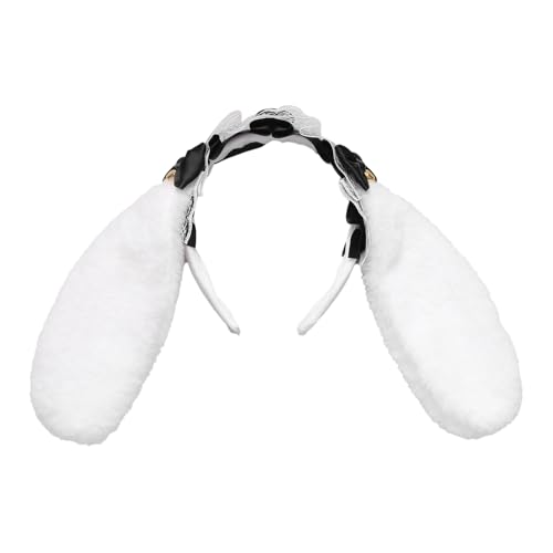 YiZYiF Ostern Plüsch Hasenohren Stirnband Lolita Spitze Kaninchenohren Haarband Bunny Kopfschmuck Cosplay Fasching Mottoparty Schwarz One Size YiZYiF Ostern Plüsch Hasenohren Stirnband Lolita Spitze Kaninchenohren Haarband Bunny Kopfschmuck Cosplay Fasching Mottoparty Schwarz One Size von YiZYiF