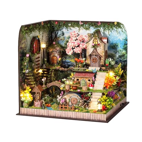 Yianyal Buch Nische Bausatz,Handgefertigtes Kleines Haus - Buch Nook Bausatz Für Bücherregal Deko Jugendliche Erwachsene Zuhause Dekoration Feiertage von Yianyal