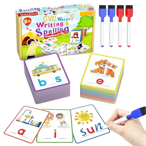 Yianyal Buchstabierspielzeug | Häufig verwendete Wörter - Schreibmaterial Lernkarten Zum Lesenlernen Für Kinder 3-6 Jahre Vorschule Kindergarten von Yianyal