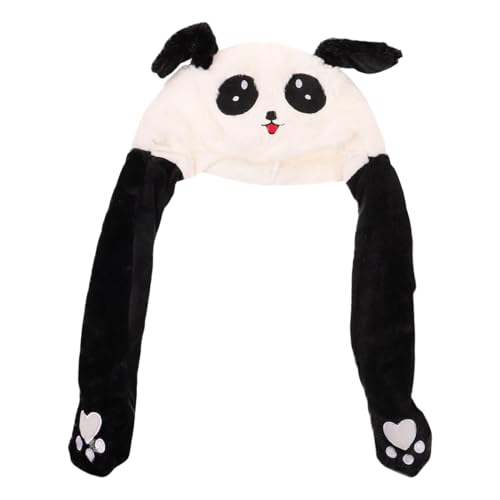 Yianyal Panda-Tierhut – Neuheit Plüsch Kopfbedeckung – Stilvolle Neuheit Winter Tierhut Leuchtende Plüsch Hoodie Hüte mit beweglichen Ohren für kaltes Winterwetter Yianyal Panda-Tierhut – Neuheit Plüsch Kopfbedeckung – Stilvolle Neuheit Winter Tierhut Leuchtende Plüsch Hoodie Hüte mit beweglichen Ohren für kaltes Winterwetter von Yianyal