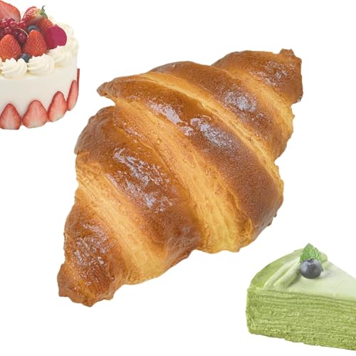 Yianyal Simulation Croissant Brot | Realistisches krustiges Brot - Lebensmittelmodell, Home Kitchen Desk Fenster Geschäfte Probe Display für Bäckerei Yianyal Simulation Croissant Brot | Realistisches krustiges Brot - Lebensmittelmodell, Home Kitchen Desk Fenster Geschäfte Probe Display für Bäckerei von Yianyal