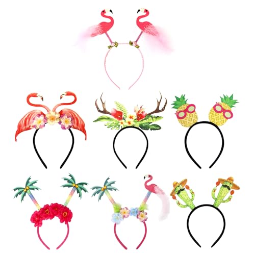 Yianyal Stirnbänder mit Strandmotiv für Damen, 7 x tropische Blumen, Kopfschmuck am Meer, für Tanzveranstaltungen, Teenager, Baraktivitäten Yianyal Stirnbänder mit Strandmotiv für Damen, 7 x tropische Blumen, Kopfschmuck am Meer, für Tanzveranstaltungen, Teenager, Baraktivitäten von Yianyal