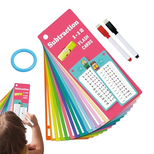 Yianyal Subtraktions-Lernkarten, 15 x Multi-Mathematik-Lernkarten zum Lernen, Multiplikationsunterteilung, interaktives Mathe-Übungswerkzeug für Kinder, und Mädchen Yianyal Subtraktions-Lernkarten, 15 x Multi-Mathematik-Lernkarten zum Lernen, Multiplikationsunterteilung, interaktives Mathe-Übungswerkzeug für Kinder, und Mädchen von Yianyal