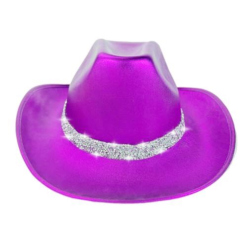 Yianyal Western-Cowgirl-Hut – glitzerndes Filz-Glitzer-Disco-Outfit, Kostüm, stilvoller Western-Cowboyhut für Halloween, Rollenspiele für Männer, Frauen und Erwachsene Yianyal Western-Cowgirl-Hut – glitzerndes Filz-Glitzer-Disco-Outfit, Kostüm, stilvoller Western-Cowboyhut für Halloween, Rollenspiele für Männer, Frauen und Erwachsene von Yianyal