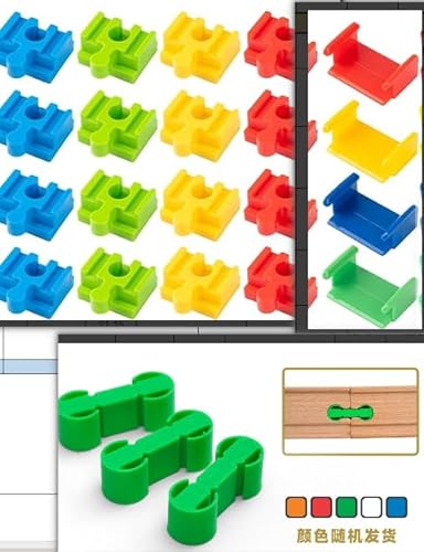 34 Stück Holzeisenbahn Schienen Adapter, Universal Holzschienen Adapter Verbinder, Schienenverbinder aus Kunststoff, Eisenbahn Spielzeug Zubehör für Kinder im Alter Von 3-14 34 Stück Holzeisenbahn Schienen Adapter, Universal Holzschienen Adapter Verbinder, Schienenverbinder aus Kunststoff, Eisenbahn Spielzeug Zubehör für Kinder im Alter Von 3-14 von Yicenmy