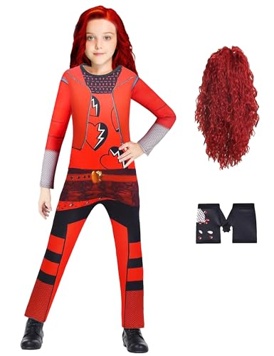 Yickoon Rotes Prinzessinnenkostüm für Kinder, Cosplay, Halloween, Geburtstag, Party, Verkleiden für 5–12 Jahre, Größe XXL Yickoon Rotes Prinzessinnenkostüm für Kinder, Cosplay, Halloween, Geburtstag, Party, Verkleiden für 5–12 Jahre, Größe XXL von Yickoon